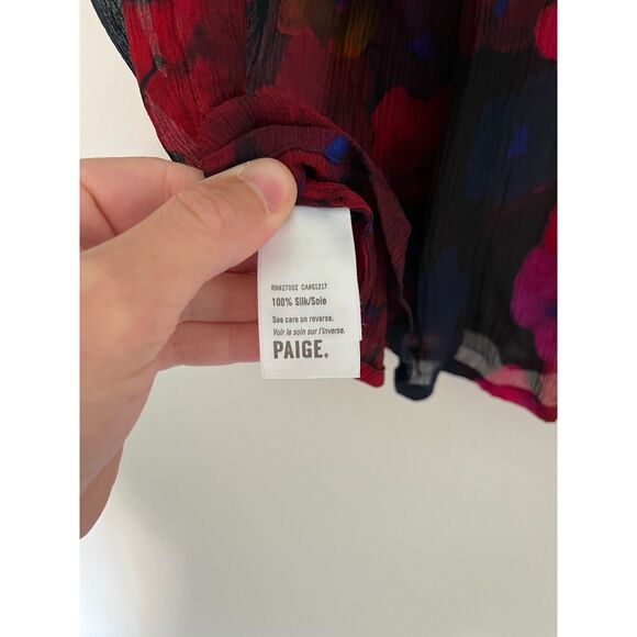 Paige Silk Floral Blouse, Size S - Picture 6 of 8